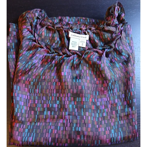 Coldwater Creek XXL Sleeveless Braided Neckline Blouse Top Shirt Women's #524C - Picture 2 of 7